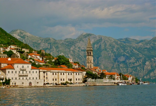 View of the stone town of Perast
